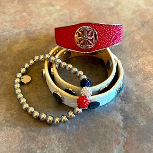 Rustic Cuff Red, White, and Blue Set